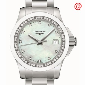 Longines CONQUEST L3.281.0.87.7 Quartz Stainless Steel & Diamonds White