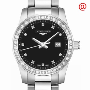 Longines CONQUEST L3.300.0.57.6 Quartz Stainless Steel & Diamonds Black
