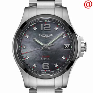 Longines CONQUEST L3.319.4.88.6 Quartz Ceramic & Steel Black