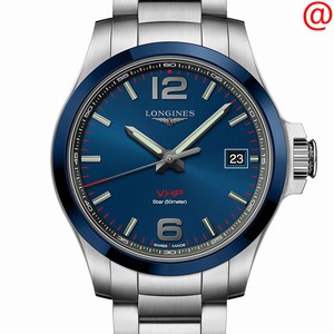 Longines CONQUEST L3.719.4.96.6 Quartz Ceramic & Steel Blue 