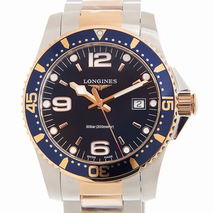 Longines CONQUEST L3.740.3.98.7 Quartz Gold-Plated & Stainless Steel Blue 