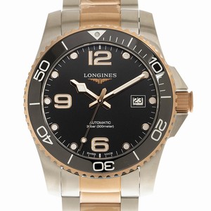 Longines CONQUEST L3.781.3.58.7 Automatic 18kt Rose Gold & Steel Black