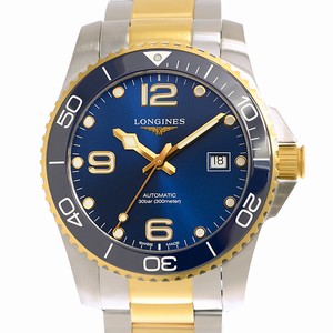 Longines CONQUEST L3.781.3.96.7 Automatic 18kt Gold & Steel Blue 