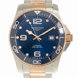 Longines CONQUEST L3.781.3.98.7  Automatic 18kt Rose Gold & Steel Blue 
