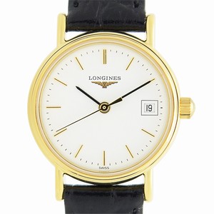 Longines PRESENCE L4.220.2.12.2 Quartz Gold-Plated & Stainless Steel White