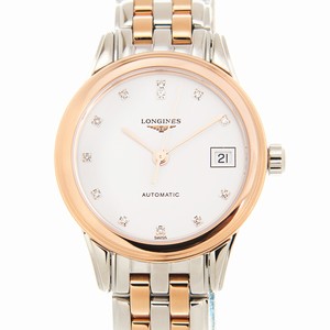Longines FLAGSHIP L4.274.3.99.7 Automatic 18kt Rose Gold & Steel White