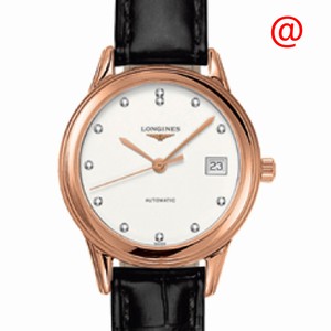 Longines FLAGSHIP L4.274.8.27.2 Automatic 18kt Rose Gold White