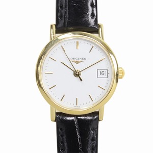 Longines PRESENCE L4.277.6.12.0 Quartz 18kt Yellow Gold White