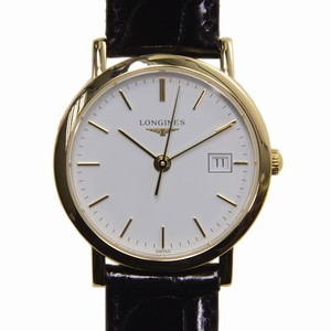Longines PRESENCE L4.279.6.12.0  Quartz 18kt Yellow Gold White