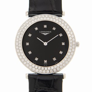 Longines LA GRANDE L4.308.0.57.2 Quartz Stainless Steel & Diamonds Black