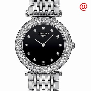 Longines LA GRANDE L4.308.0.57.6 Quartz Stainless Steel & Diamonds Black