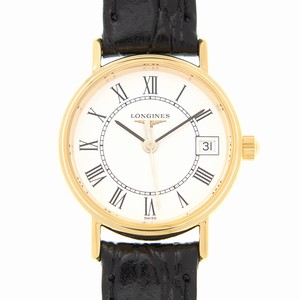Longines PRESENCE L4.319.2.11.2  Quartz Gold-Plated & Stainless Steel White