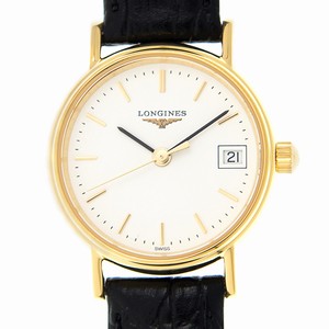 Longines PRESENCE L4.319.2.12.2 Quartz Gold-Plated & Stainless Steel White