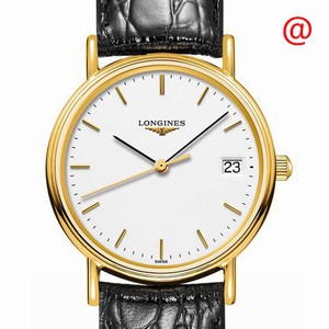 Longines PRESENCE L4.320.2.12.2 Quartz PVD Gold White