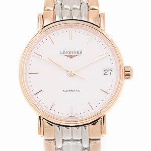 Longines PRESENCE L4.322.1.12.7 Automatic 18kt Rose Gold & Steel White