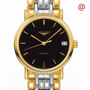 Longines PRESENCE L4.322.2.52.7 Automatic Gold-Plated & Stainless Steel Black
