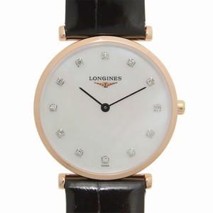 Longines LA GRANDE L4.512.1.97.2 Quartz 18kt Rose Gold White