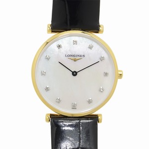 Longines LA GRANDE L4.512.2.87.2 Quartz 18kt Yellow Gold White