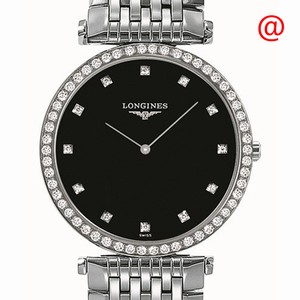 Longines LA GRANDE L4.513.0.58.6 Quartz Stainless Steel & Diamonds Black