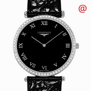 Longines LA GRANDE L4.741.0.51.2 Quartz Stainless Steel & Diamonds Black