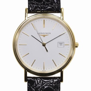 Longines PRESENCE L4.790.2.12.2 Quartz PVD Gold White