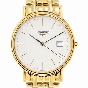 Longines PRESENCE L4.790.2.12.8 Quartz Gold-Plated & Stainless Steel White