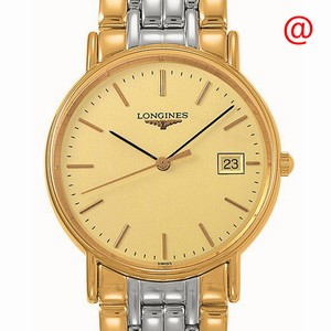 Longines PRESENCE L4.819.2.32.7 Quartz 18kt Gold & Steel Gold