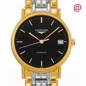 Longines PRESENCE L4.821.2.52.7 Automatic 18kt Gold & Steel Black