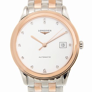 Longines FLAGSHIP L4.874.3.99.7 Automatic 18kt Rose Gold & Steel White