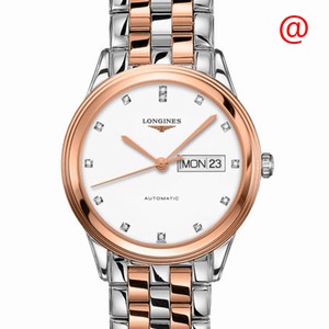Longines FLAGSHIP L4.899.3.99.7 Automatic 18kt Rose Gold & Steel White
