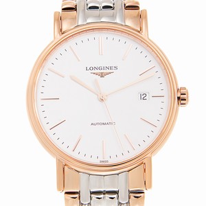 Longines PRESENCE L4.921.1.12.7 Automatic 18kt Rose Gold & Steel White
