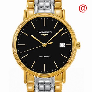 Longines PRESENCE L4.921.2.52.7 Automatic Gold-Plated & Stainless Steel Black