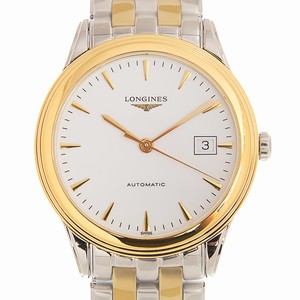 Longines FLAGSHIP L4.974.3.22.7 Automatic Gold-Plated & Stainless Steel White