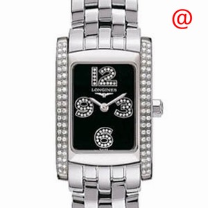 Longines DOLCE VITA L5.155.0.51.6 Quartz Stainless Steel & Diamonds Black