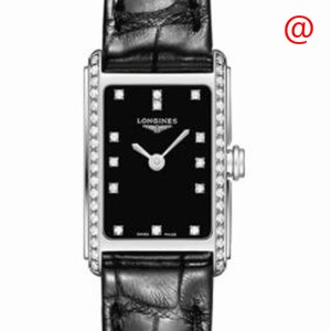 Longines DOLCE VITA L5.258.0.57.0 Quartz Stainless Steel & Diamonds Black