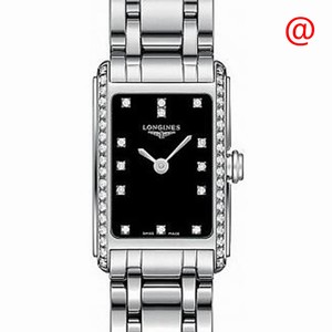 Longines DOLCE VITA L5.258.0.57.6 Quartz Stainless Steel & Diamonds Black