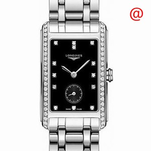 Longines DOLCE VITA L5.512.0.57.6 Quartz Stainless Steel & Diamonds Black