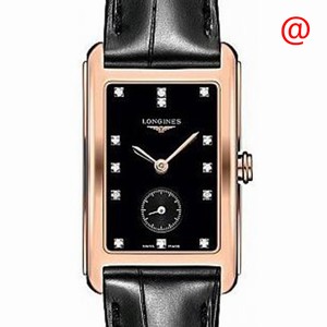 Longines DOLCE VITA L5.512.8.57.0 Quartz 18kt Rose Gold Black