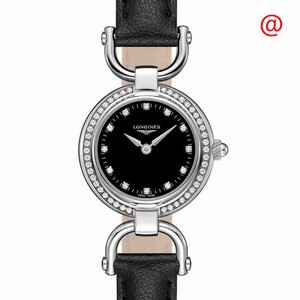 Longines EQUESTRIAN L6.129.0.57.0 Quartz Stainless Steel & Diamonds Black