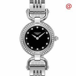 Longines EQUESTRIAN L6.129.0.57.6 Quartz Stainless Steel & Diamonds Black