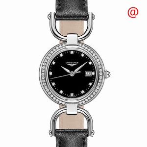 Longines EQUESTRIAN L6.131.0.57.0 Quartz Stainless Steel & Diamonds Black