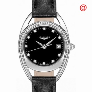 Longines EQUESTRIAN L6.136.0.57.0 Quartz Stainless Steel & Diamonds Black