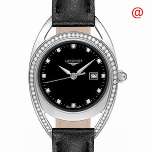 Longines EQUESTRIAN L6.137.0.57.0 Quartz Stainless Steel & Diamonds Black