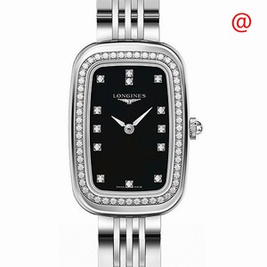 Longines EQUESTRIAN L6.140.0.57.6 Quartz Stainless Steel & Diamonds Black