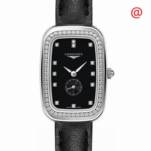Longines EQUESTRIAN L6.141.0.57.0 Quartz Stainless Steel & Diamonds Black