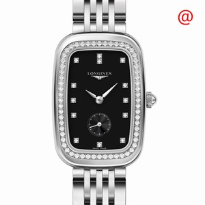 Longines EQUESTRIAN L6.142.0.57.6 Quartz Stainless Steel & Diamonds Black