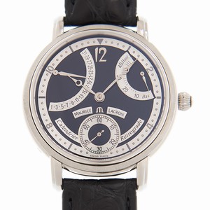 Maurice Lacroix MASTERPIECE MP7068-SS001-390 Manual Wind Stainless Steel Black