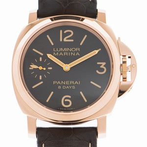 Panerai LUMINOR MARINA PAM00511 Manual Wind 18kt Rose Gold Dark Brown 