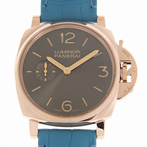 Panerai LUMINOR PAM00677 Manual Wind 18kt Rose Gold Dark grey 