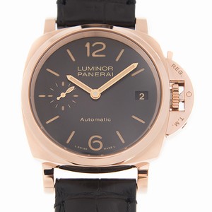 Panerai LUMINOR PAM00908 Automatic 18kt Rose Gold Black